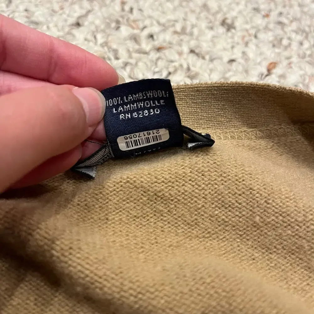 Lands End Lambswool Cardigan Sweater Sz M Classic Preppy Academia Grandpacore